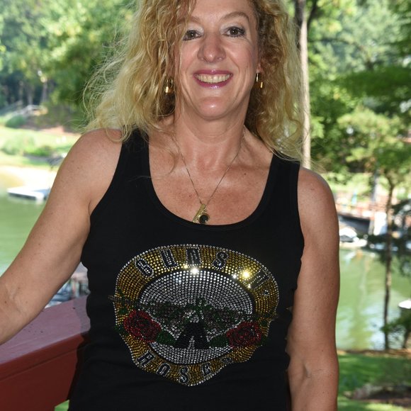 Guns N Roses   Rhinestone  bling sleeveless tank top  XS,S,M,L,XL,XXL,… - Picture 5 of 9